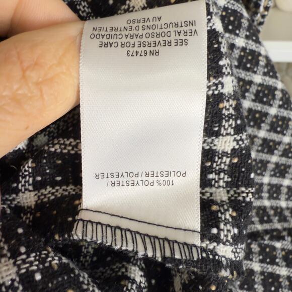 Melonie women’s sz. 10 black white silver thread tweed dress career office #3738 - Picture 9 of 10